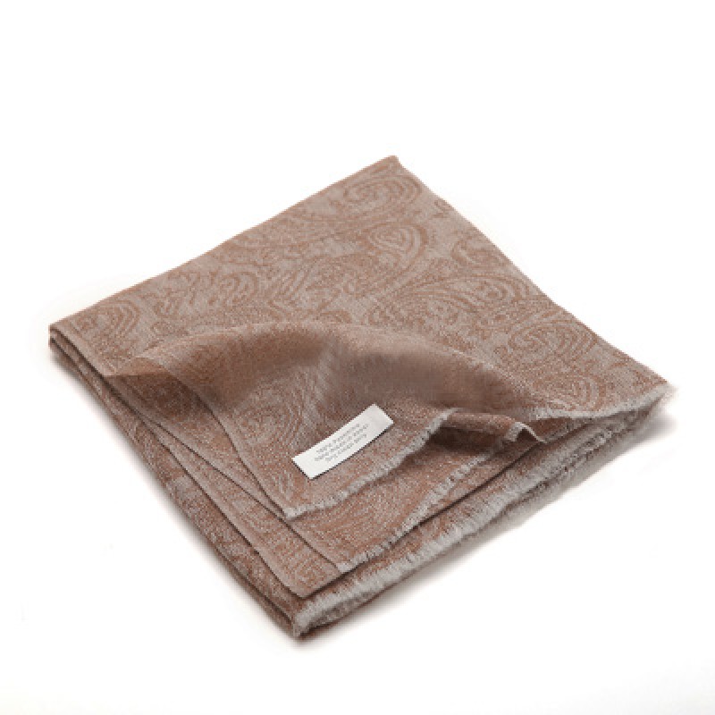 Pure Cashmere Scarves Coffee Jacquard Fashional Winter Scarf